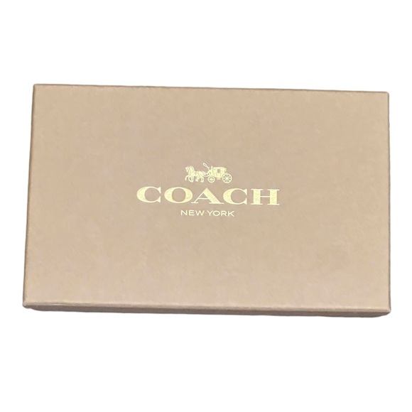 NIB Coach Signature Black Corner Zip Wristlet with Gold Hardware Box Included - Picture 7 of 7